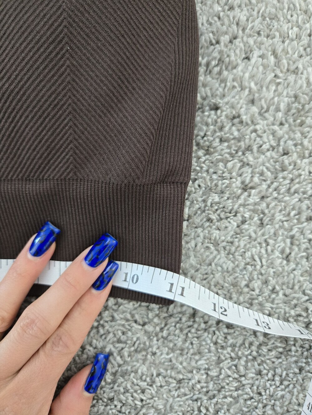 P'tula SEAMLESS Razor Longline Sports Bra. Color: Sable. Size small. - Picture 6 of 7